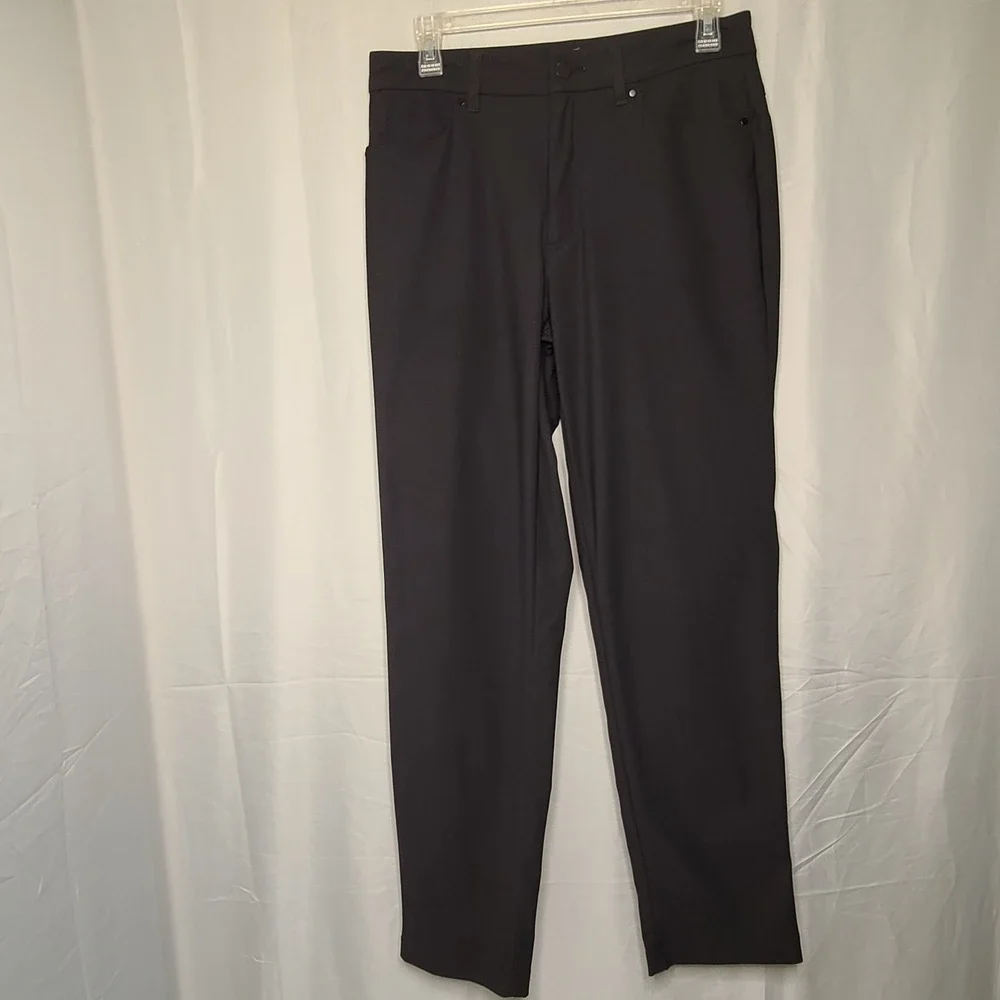 VRST Commuter Pants Mens 30x32 Black Straight Leg 5-Pocket Tech Stretch Trousers